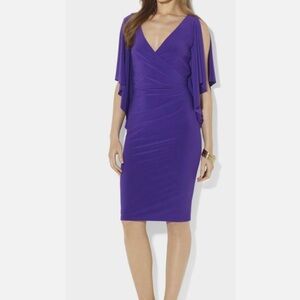 Lauren Ralph Lauren Purple Midi Dress